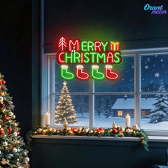 Christmas Stockings in Neon: A Bright Holiday Wish Neon Sign Light Artwork