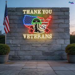 Veteran's Valor and Divine Light Neon Sign Light Artwork