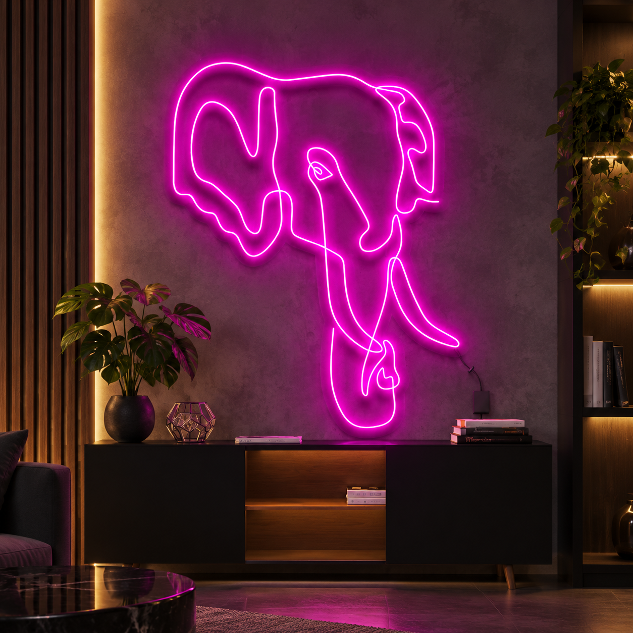 Elephant Line Art
