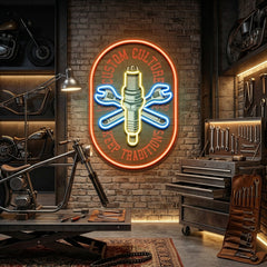 Custom Racing Engine LED Neon Sign Light Pop Art