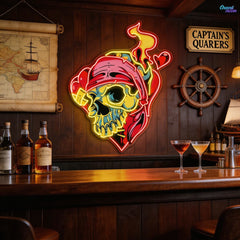Skull & Love: A Neon Romance Neon Sign Light Artwork