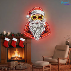 Cool Santa Clause Neon Sign Light Artwork Collection