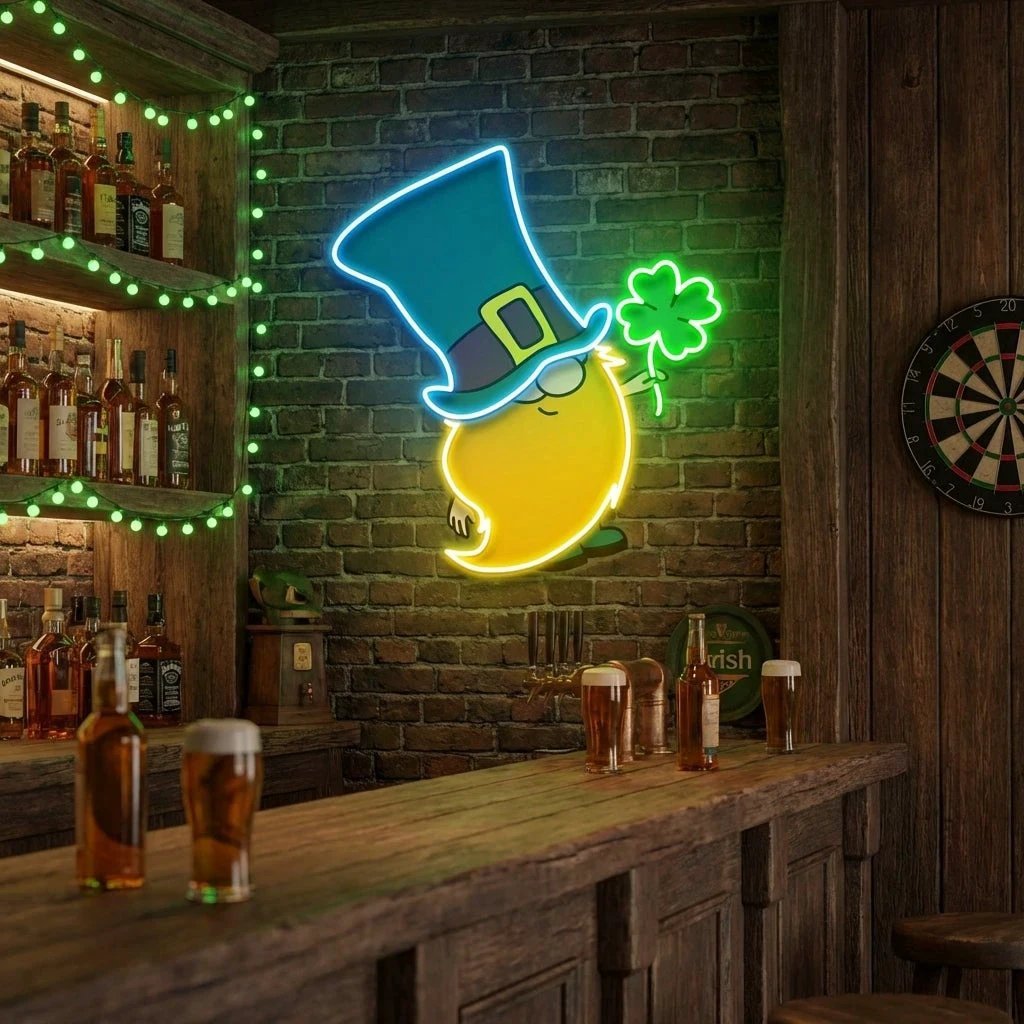 Goblins Luck Saint Patrick's Day Artwork Led Neon Sign Light