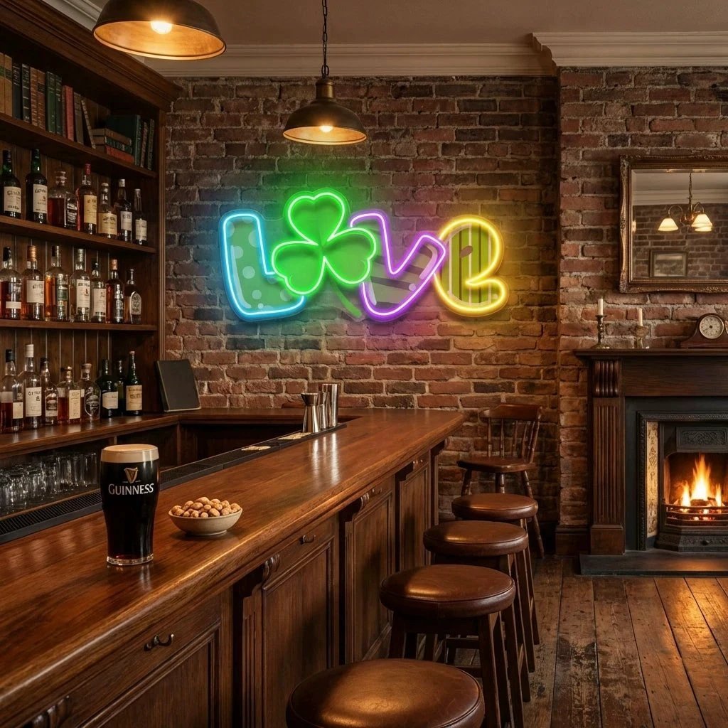 Love Saint Patrick's Day Artwork Led Neon Sign Light