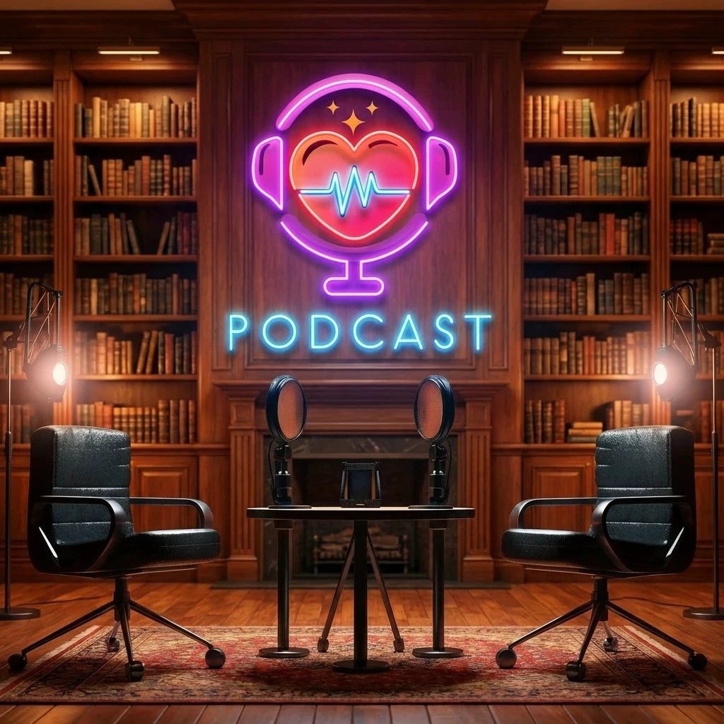 Podcast Studio LED Neon Sign - Custom Artwork Design