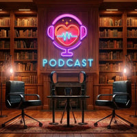 Podcast Studio LED Neon Sign - Custom Artwork Design