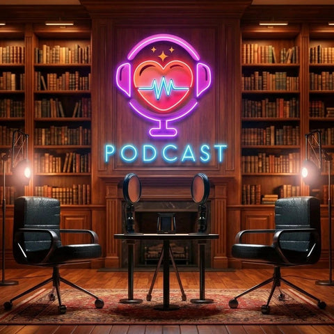 Podcast Studio LED Neon Sign - Custom Artwork Design