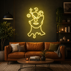 Galaxy Brain Led Neon Sign Light