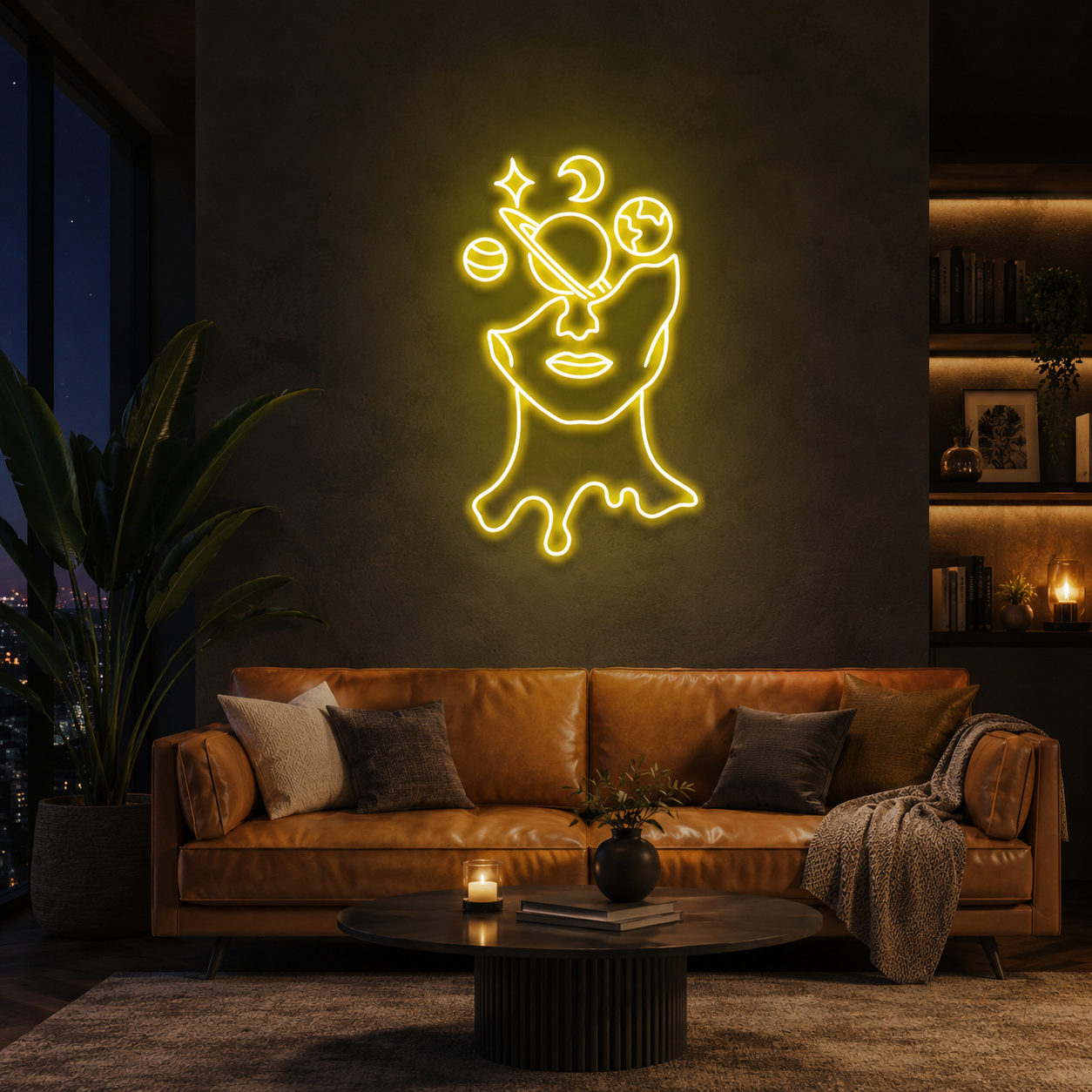 Galaxy Brain Led Neon Sign Light
