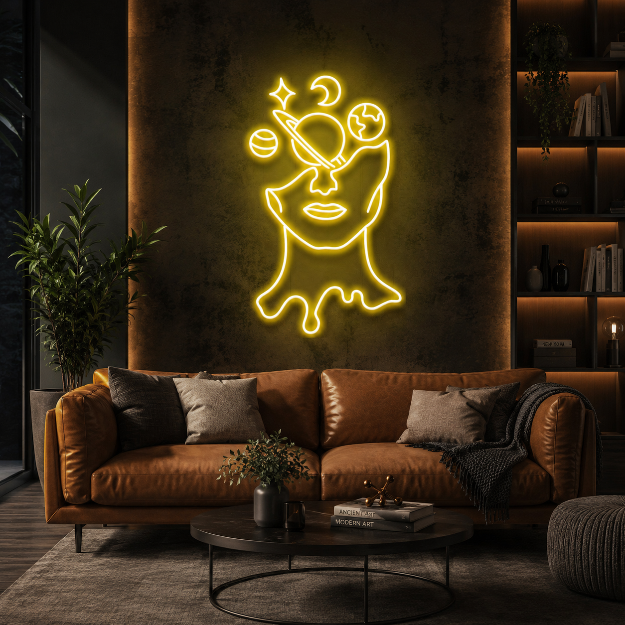 Galaxy Brain Led Neon Sign Light