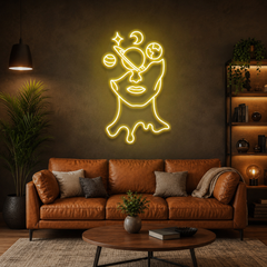 Galaxy Brain Led Neon Sign Light