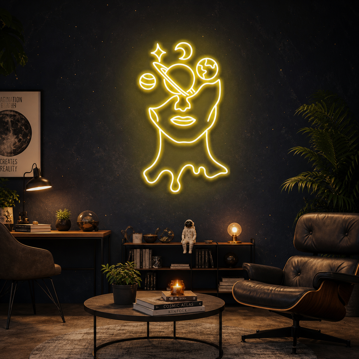 Galaxy Brain Led Neon Sign Light