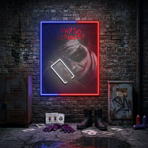 Joker Card Game Collapse Art LED Neon Sign Light Pop Art