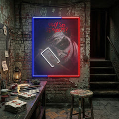 Joker Card Game Collapse Art LED Neon Sign Light Pop Art