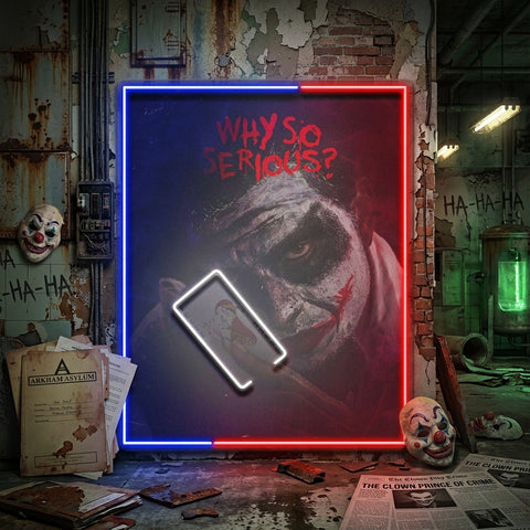 Joker Card Game Collapse Art LED Neon Sign Light Pop Art