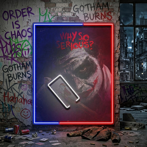 Joker Card Game Collapse Art LED Neon Sign Light Pop Art