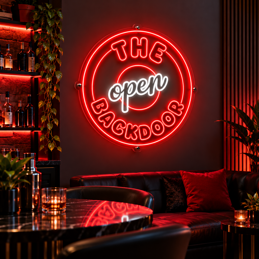 The Backdoor Open LED - Custom Neon Sign