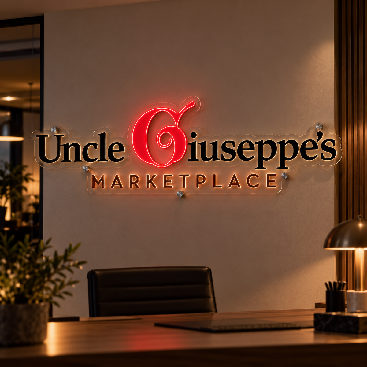 Uncle Giuseppe’s Marketplace Logo - Custom LED Neon Sign