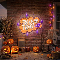 Trick Or Treat Halloween Theme LED Neon Sign Light Pop Art
