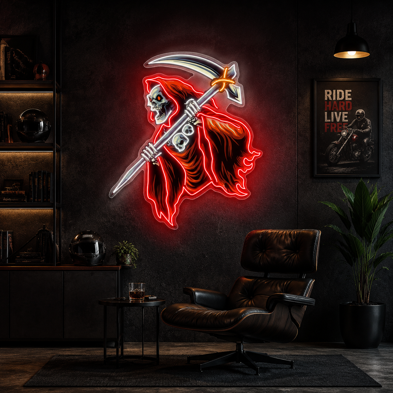 Skull of the Reaper Neon Sign Light Artwork