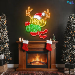 Neon Nights with Santa’s Reindeer Neon Sign Light Artwork