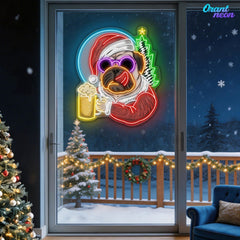 Santa Pug’s Brew Neon Sign Light Artwork