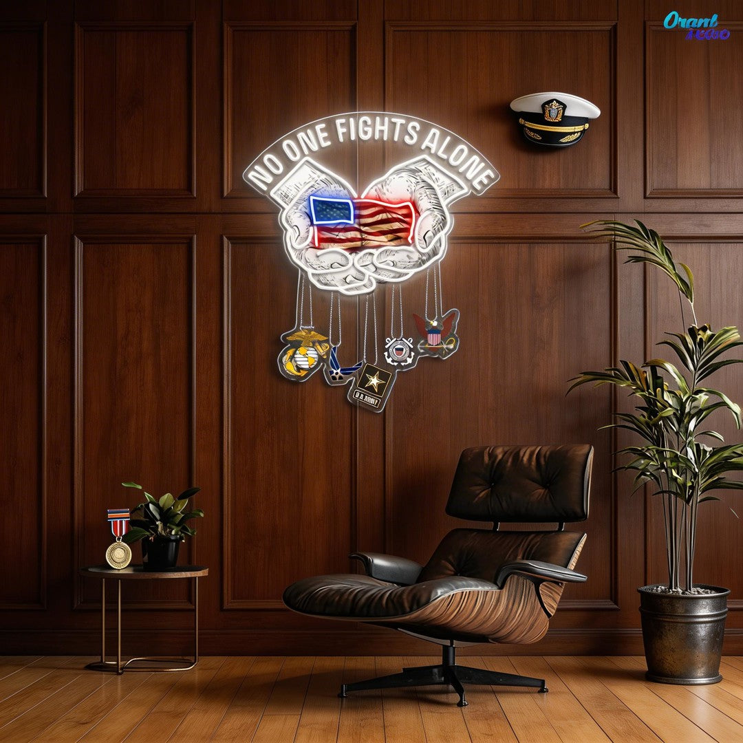Brave & Bright: Neon Tribute to Veterans Neon Sign Light Artwork