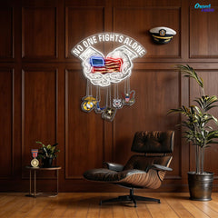 Brave & Bright: Neon Tribute to Veterans Neon Sign Light Artwork