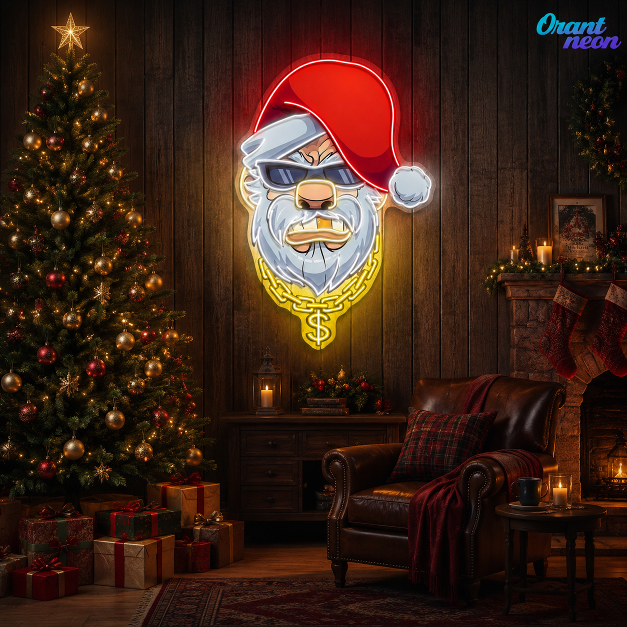 Swag Santa Neon Sign Light Artwork