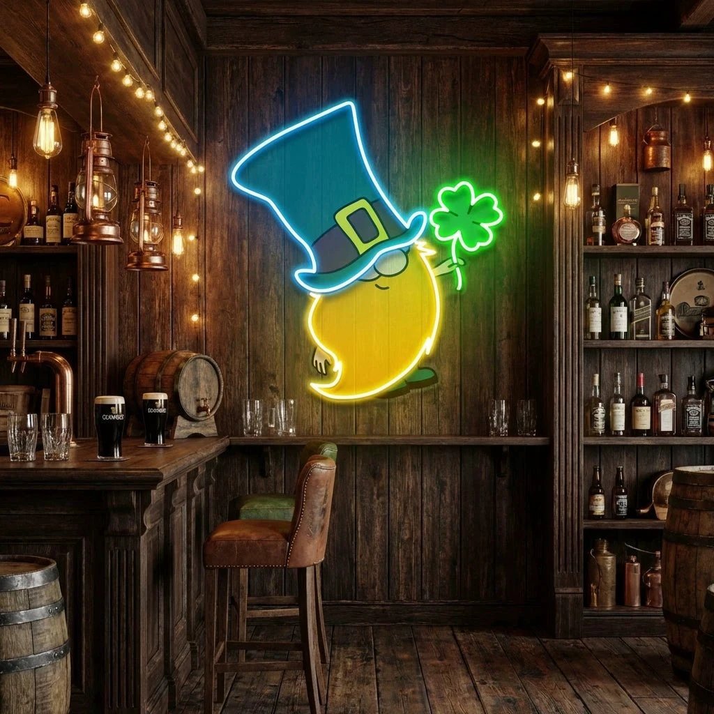 Goblins Luck Saint Patrick's Day Artwork Led Neon Sign Light