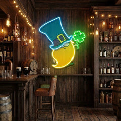 Goblins Luck Saint Patrick's Day Artwork Led Neon Sign Light