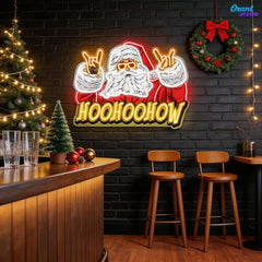 YOLO Claus: A Jolly Neon Twist Neon Sign Light Artwork