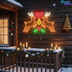 Bright Lights, Reindeer Nights: Neon Christmas Cheer Neon Sign Light Artwork