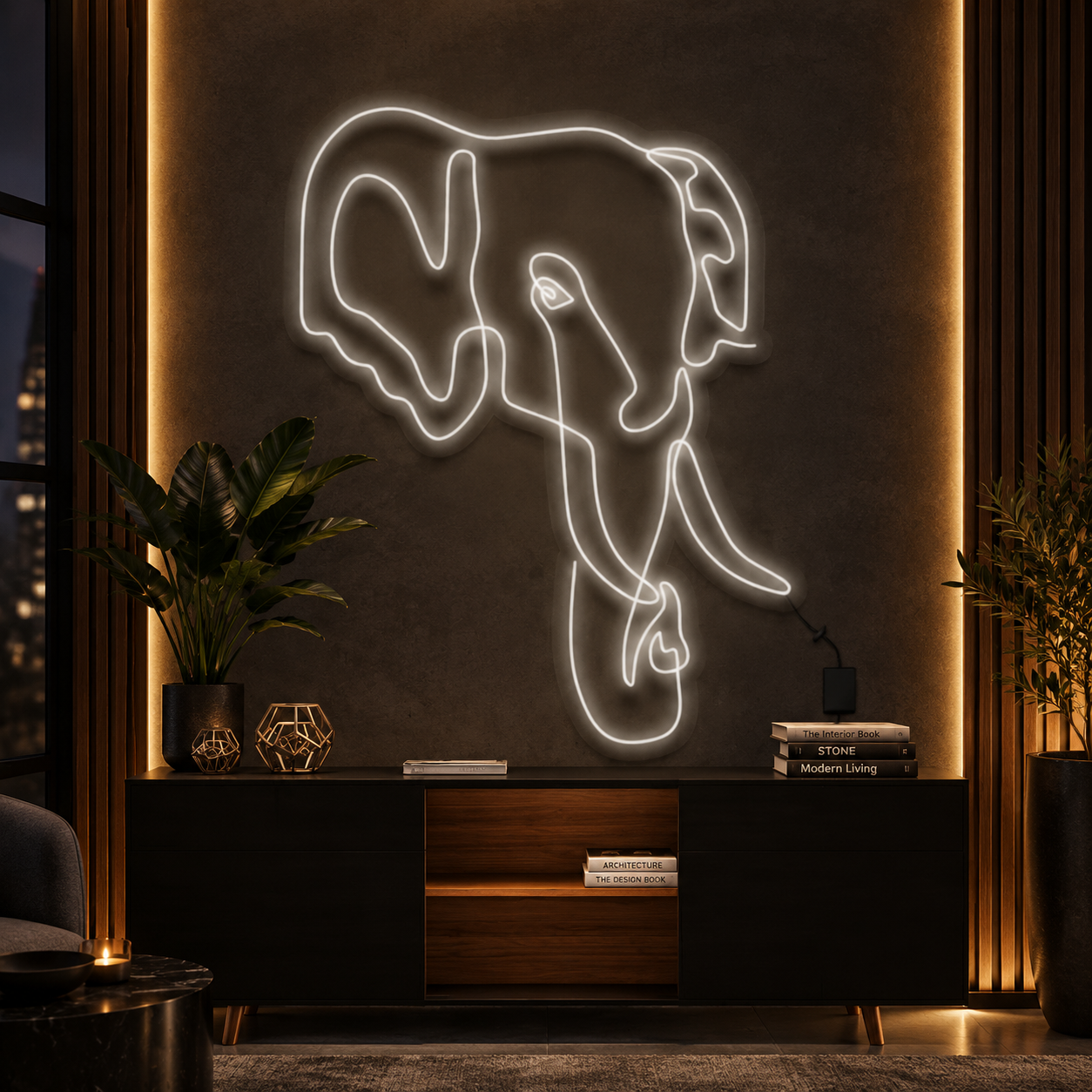 Elephant Line Art