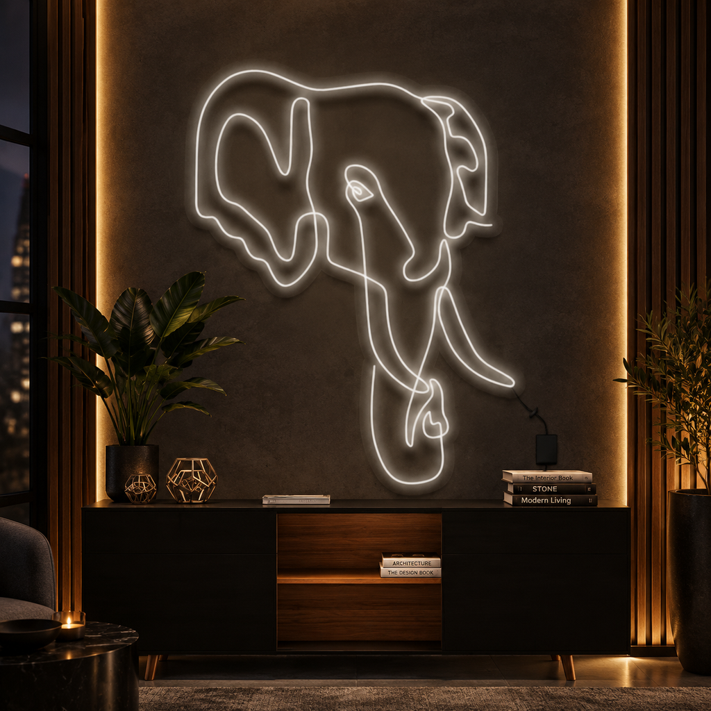 Elephant Line Art