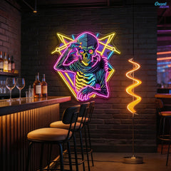 Skull & Sound: The Producer’s Pulse Neon Sign Light Artwork