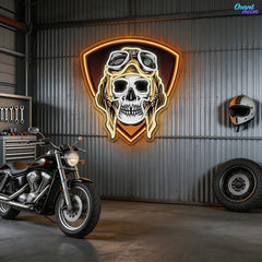 Cool Bones: Neon Skull with Glasses Neon Sign Light Artwork