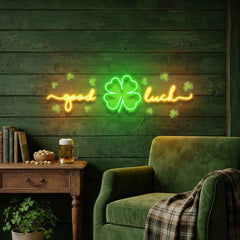 Good Luck Saint Patrick's Day Artwork Led Neon Sign Light