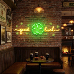 Good Luck Saint Patrick's Day Artwork Led Neon Sign Light