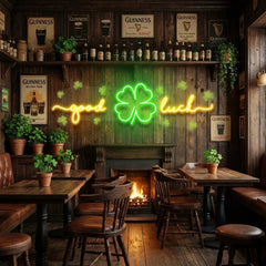 Good Luck Saint Patrick's Day Artwork Led Neon Sign Light