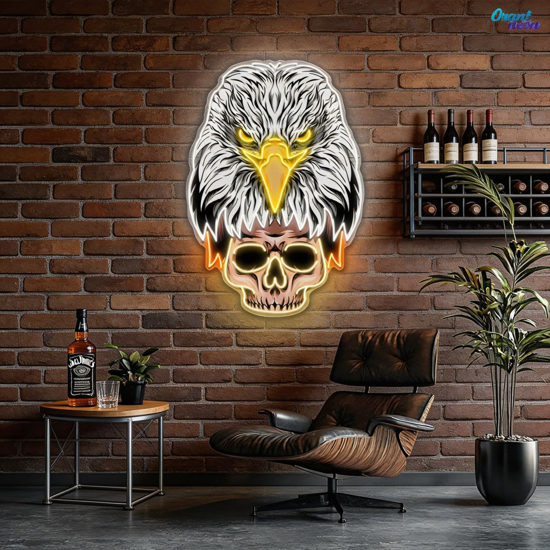 Eagle’s Fury, Skull’s Legacy Neon Sign Light Artwork