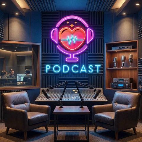 Podcast Studio LED Neon Sign - Custom Artwork Design