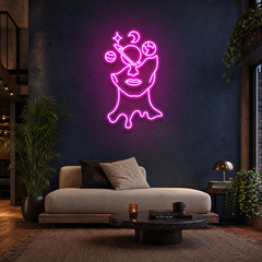 Galaxy Brain Led Neon Sign Light