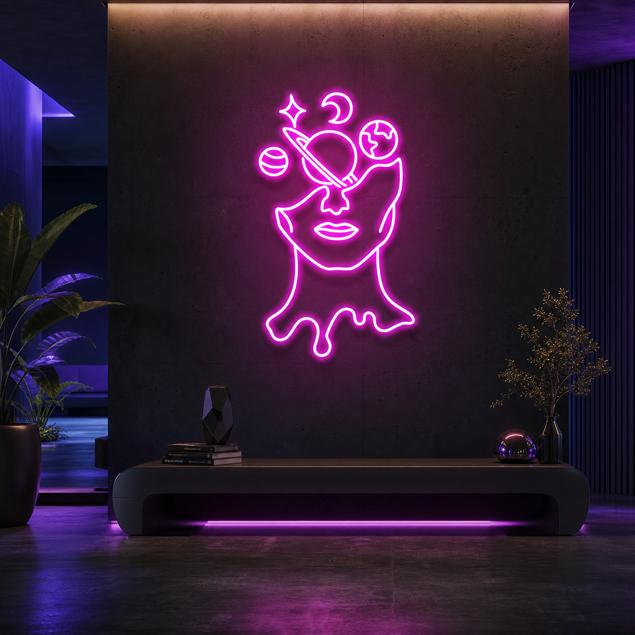 Galaxy Brain Led Neon Sign Light