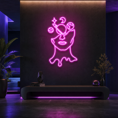 Galaxy Brain Led Neon Sign Light