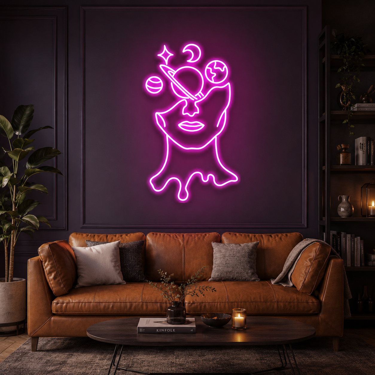 Galaxy Brain Led Neon Sign Light