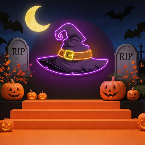 Spooky Jack-O'-Lantern Neon Sign – Halloween Pumpkin LED Wall Decor