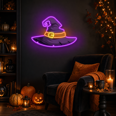 Spooky Jack-O'-Lantern Neon Sign – Halloween Pumpkin LED Wall Decor