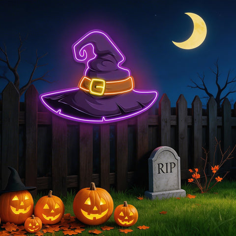 Spooky Jack-O'-Lantern Neon Sign – Halloween Pumpkin LED Wall Decor