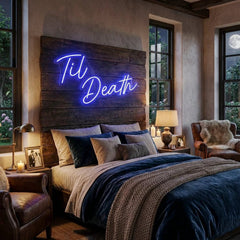 Til Death Led Neon Sign Light, Neon Sign Wedding, Neon Sign Wedding Backdrop